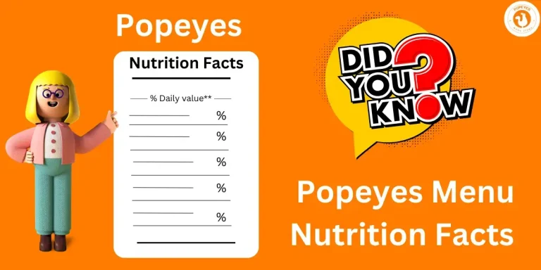 Popeyes Nutrition Menu 2025